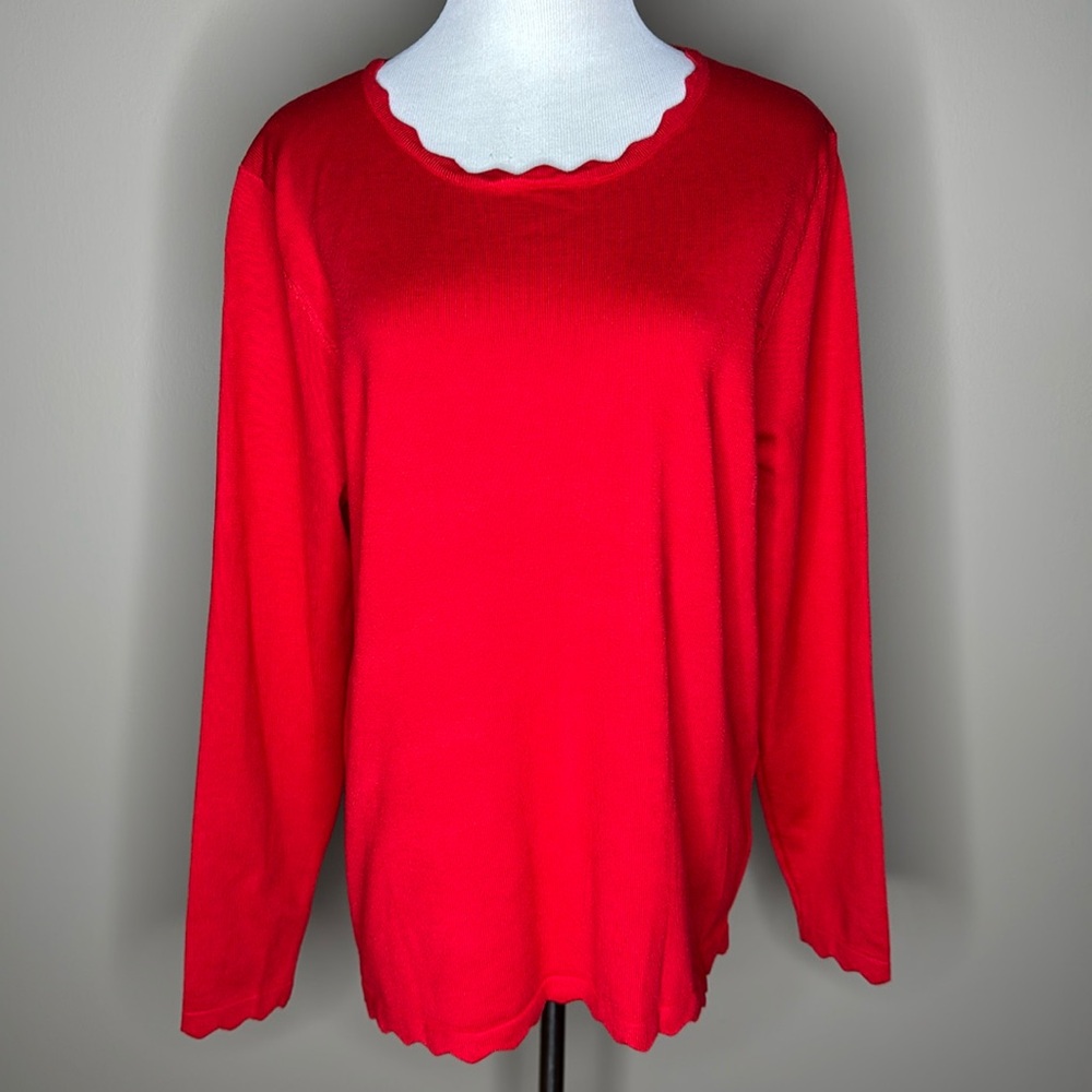 Grace Karin womens crew neck sweater red size 2XL.